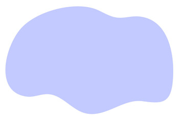 青のふにゃふにゃのフレーム　線なし　単品