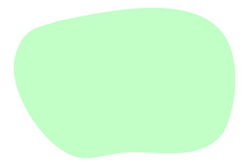 緑のふにゃふにゃのフレーム　線なし　単品