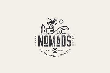 Nomads Logo Restaurant Beach Theme