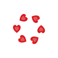 heart valentines day vector design 