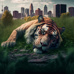 Dead tiger
