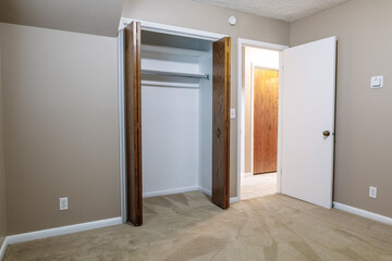 door in a room with a door