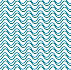 Green and blue line wave on white background, beautiful pattern for interior decorative,abstract concept and design
