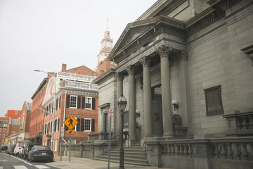 Rhode Island Buildings River Water columns old building