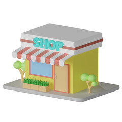  Shop 3D Illustration