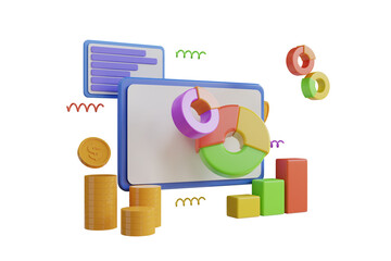 Pie Chart 3D Illustration