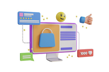 Feedback 3D Illustration