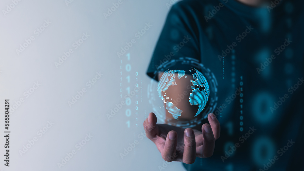 Poster cloud computing technology concept, for enterprise or entrepreneur, businessperson or customer showi