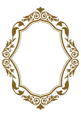 表彰状、オリエント柄、アラベスク柄、ダマスク柄の飾り罫ビンテージのフレーム、エンブレム