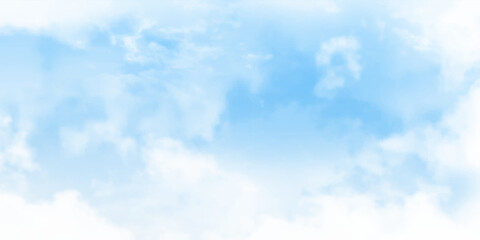 Summer blue sky cloud gradient light white background. Beauty clear cloudy in sunshine calm bright winter air background. Gloomy vivid cyan landscape. Vector illustrator