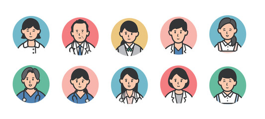 福祉、医療従事者のアイコンセット