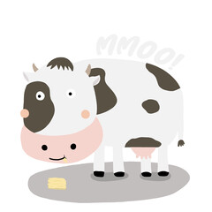 cute cow illustration