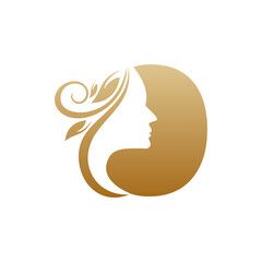 Initial O face beauty logo design templates