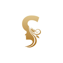 Initial S face beauty logo design templates