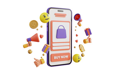 Digital marketing 3D Illustration