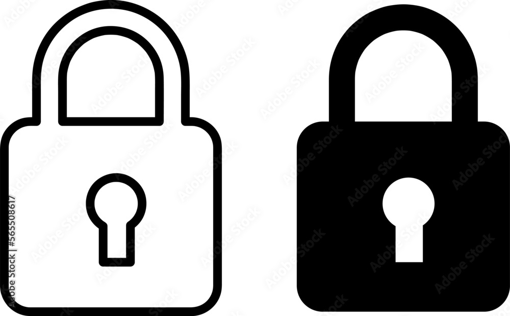 Poster lock icon vector set illustration on white background..eps