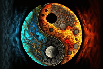 Concept Yin Yang symbol (Created with Generative AI Tools)