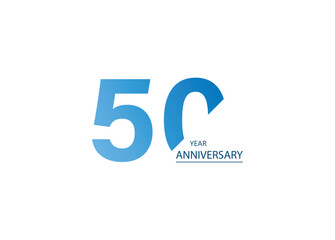 50 Year anniversary vector template design illustration.
