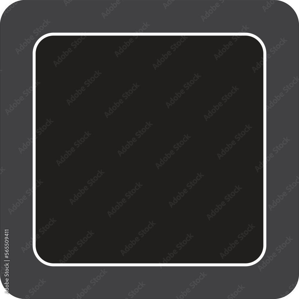 Poster one keyboard key icon. one black keyboard key sign. flat style.