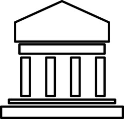 Public museum vector icon trendy style illustration on white background