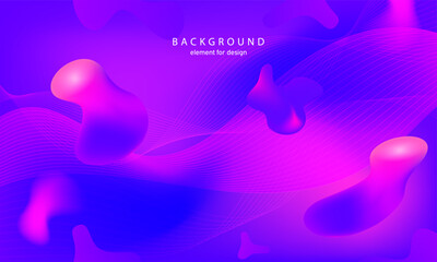 Abstract gradient liquid puprle background. Bright design texture. Dynamic shapes composition for design poster. Modern, luxury and fashion. Gradient geometric. Vector illustration.