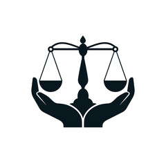 Attorney logo. law care  unique and modern icin design.