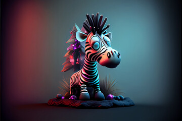 beautiful funny zebra 