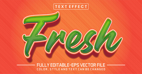 Fresh text editable style effect