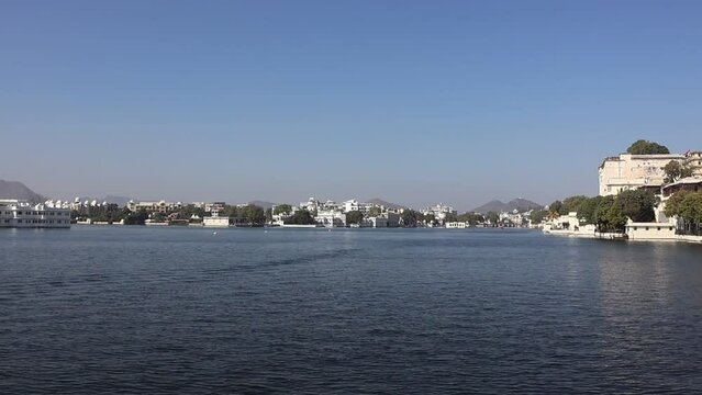 Udaipur, Rajasthan, India 1st January 2023: Udaipur City Palace Famous romantic luxury Rajasthan and Indian iconic tourist landmark. Majestic Interiors of City Palace made by Mewar dynasty Rajputs.