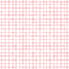 Watercolor pink plaid seamless Valentine's Day pattern