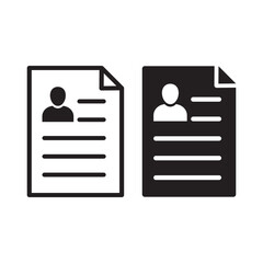 job application resume icon vector for websites