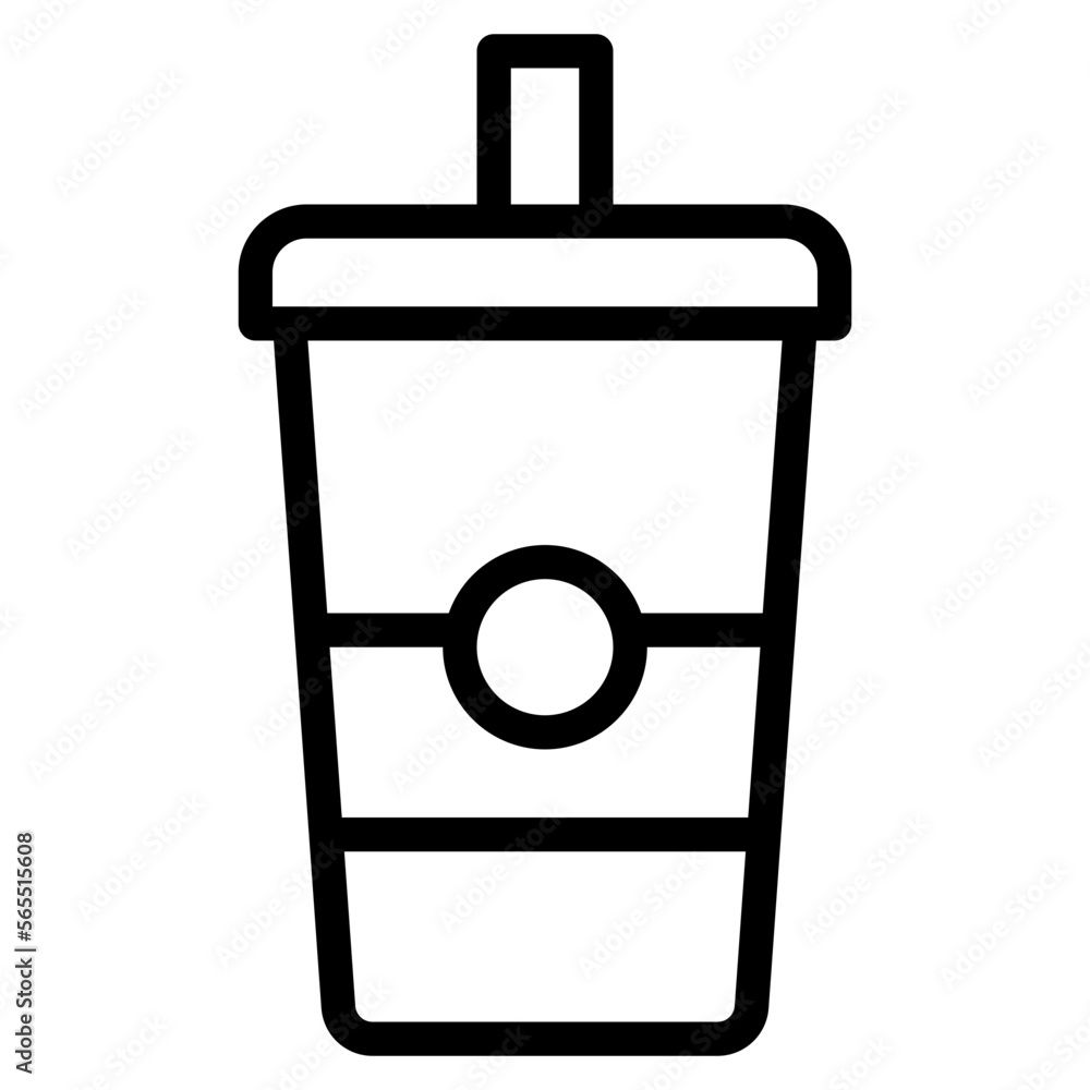 Sticker soft drink outline icon