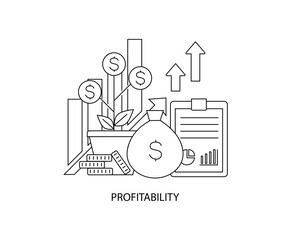 Profitability icon vector design