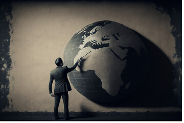 The art drawn on a wall