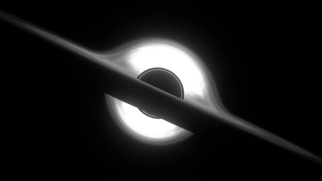 Black hole video made with 3D graphics
