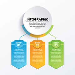 Vector gradient infographic template for business or Presentation
