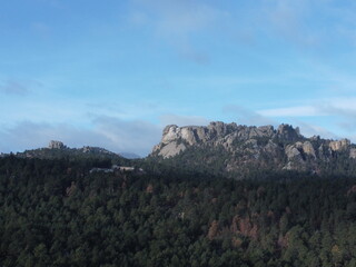 Mount Rushmore at distance