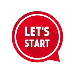 Let's Start. Let's Start business Concept. Let's start banner for business, journey. Flat vector illustration.