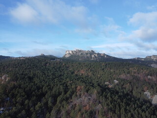 Mount Rushmore at distance