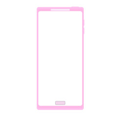 Pink Modern digital smart phone on white transparent background, Vector illustration  