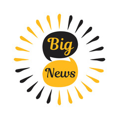 Big news speech vector background template.