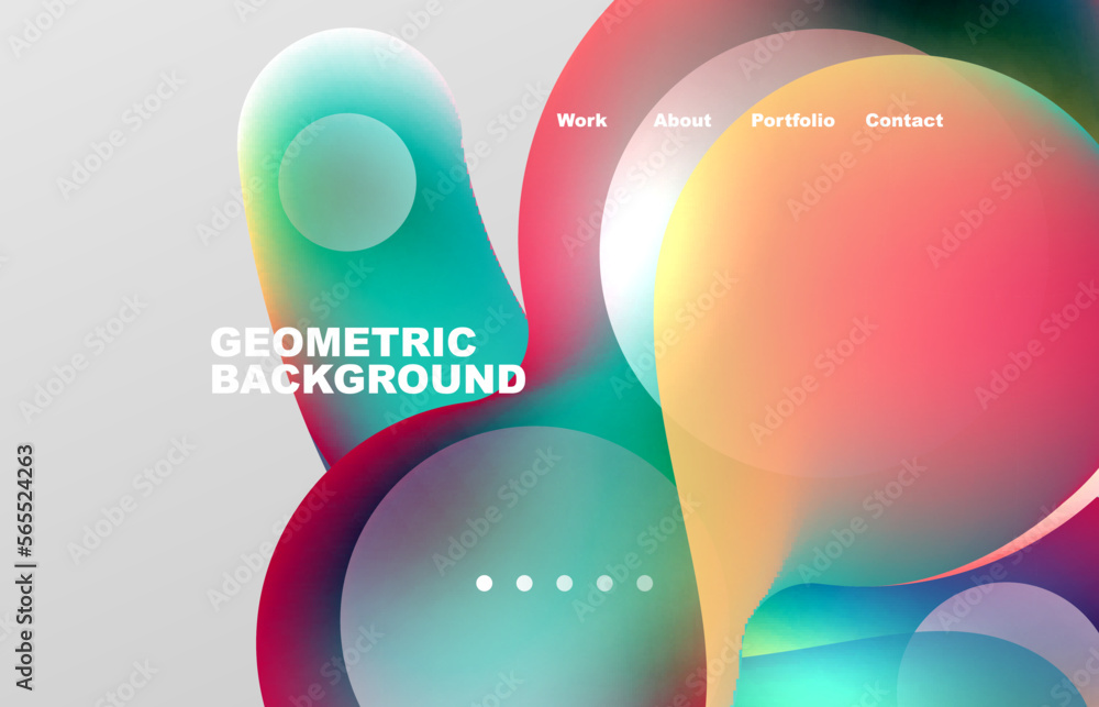 Fototapete Abstract liquid background for your landing page design. Web page for website or mobile app wallpaper