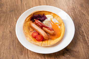 ダッジベイビー　パンケーキ料理　Dutch baby simple pancake dish