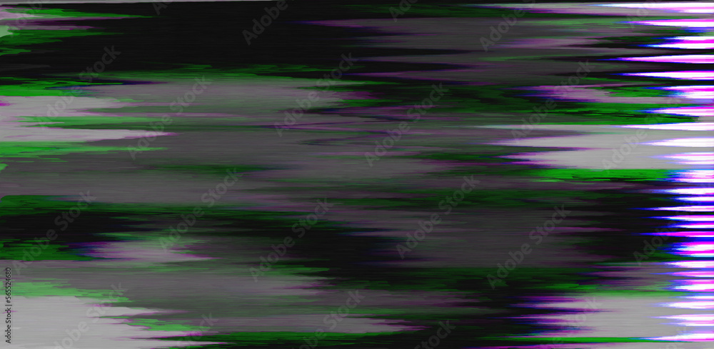 Poster Black and white static noise of a TV screen. Glitched and distorted background.