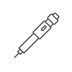 Insulin injection pen line icon. linear style sign for mobile concept and web design.