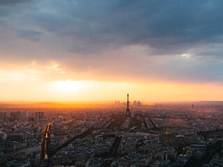 Torre Eiffel al atardecer desde torre Montparnasse 