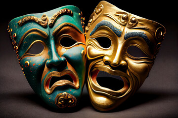 Mardi Gras comedy tragedy masks