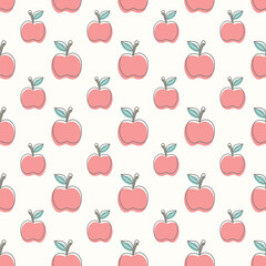 apple fruits seamless pattern background