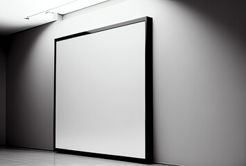blank billboard on a wall, space for copy, generative ai