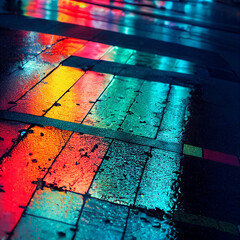Night city created with Generative AI technology